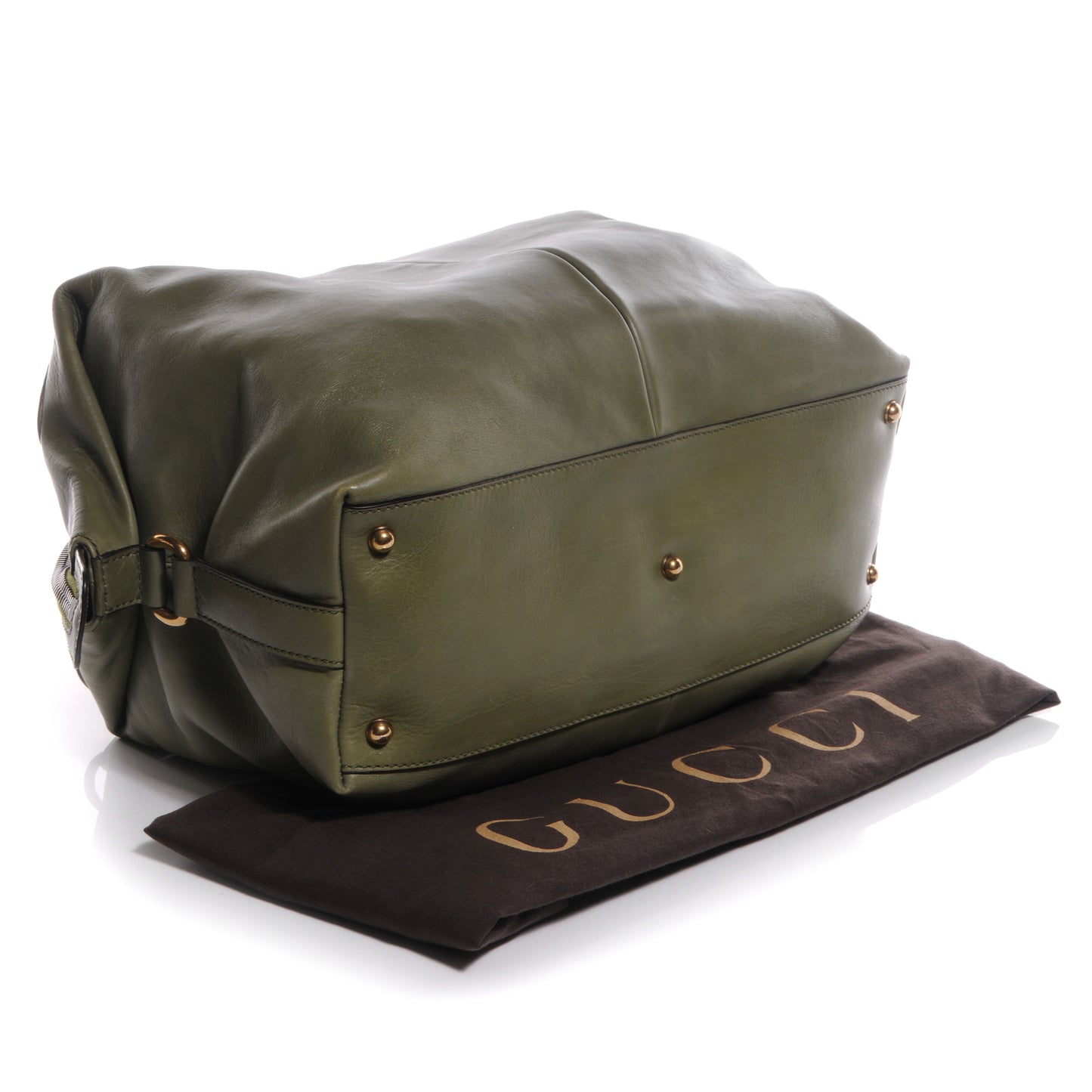 Soft Calfskin Icon Top Handle Bag Green Tea