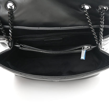 Saint Laurent Calfskin Y Quilted Monogram Monochrome Medium Loulou Chain Satchel Black 5 of 13