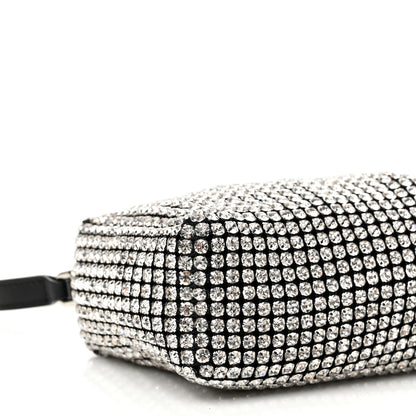Alexander Wang Mesh Crystal Rhinestone Mini Heiress Pouch Black Silver 7 of 8