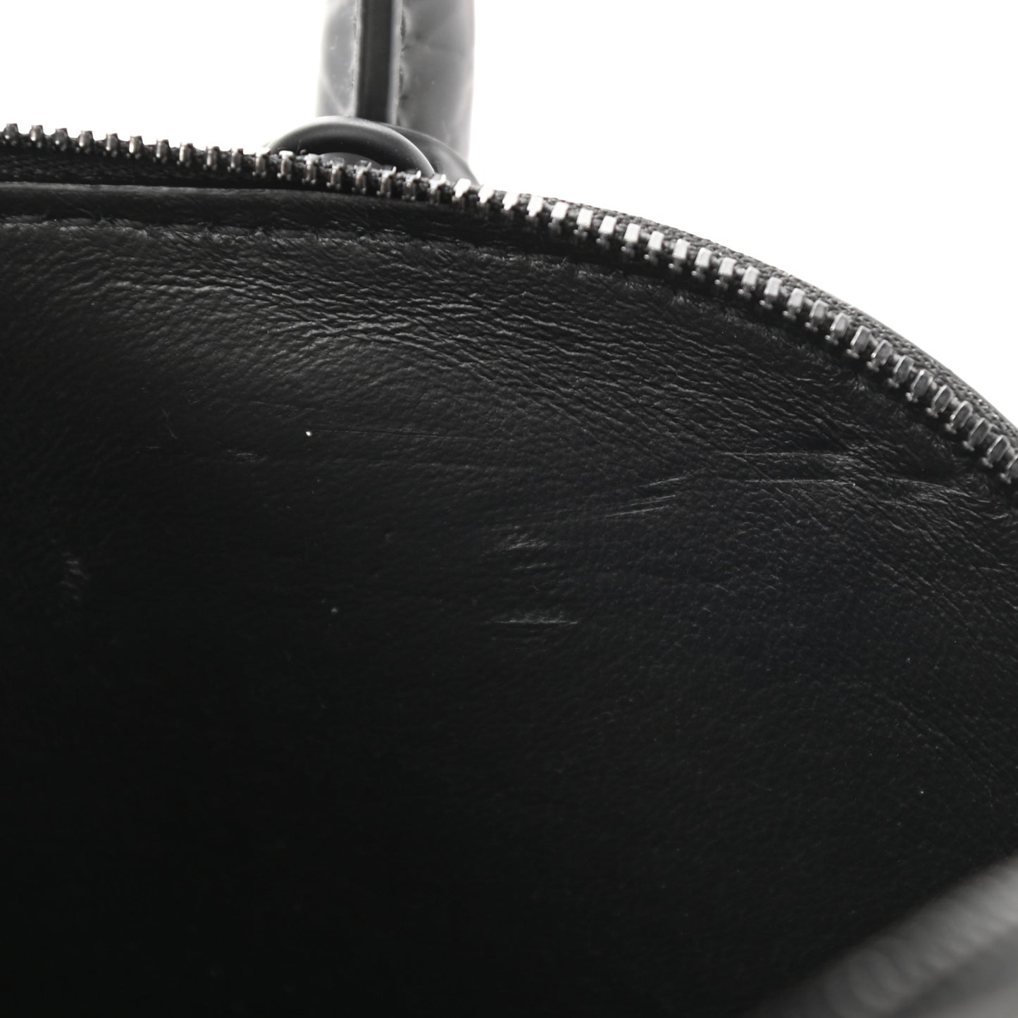 Calfskin Crocodile Embossed S Rivet Ville Top Handle Bag Black