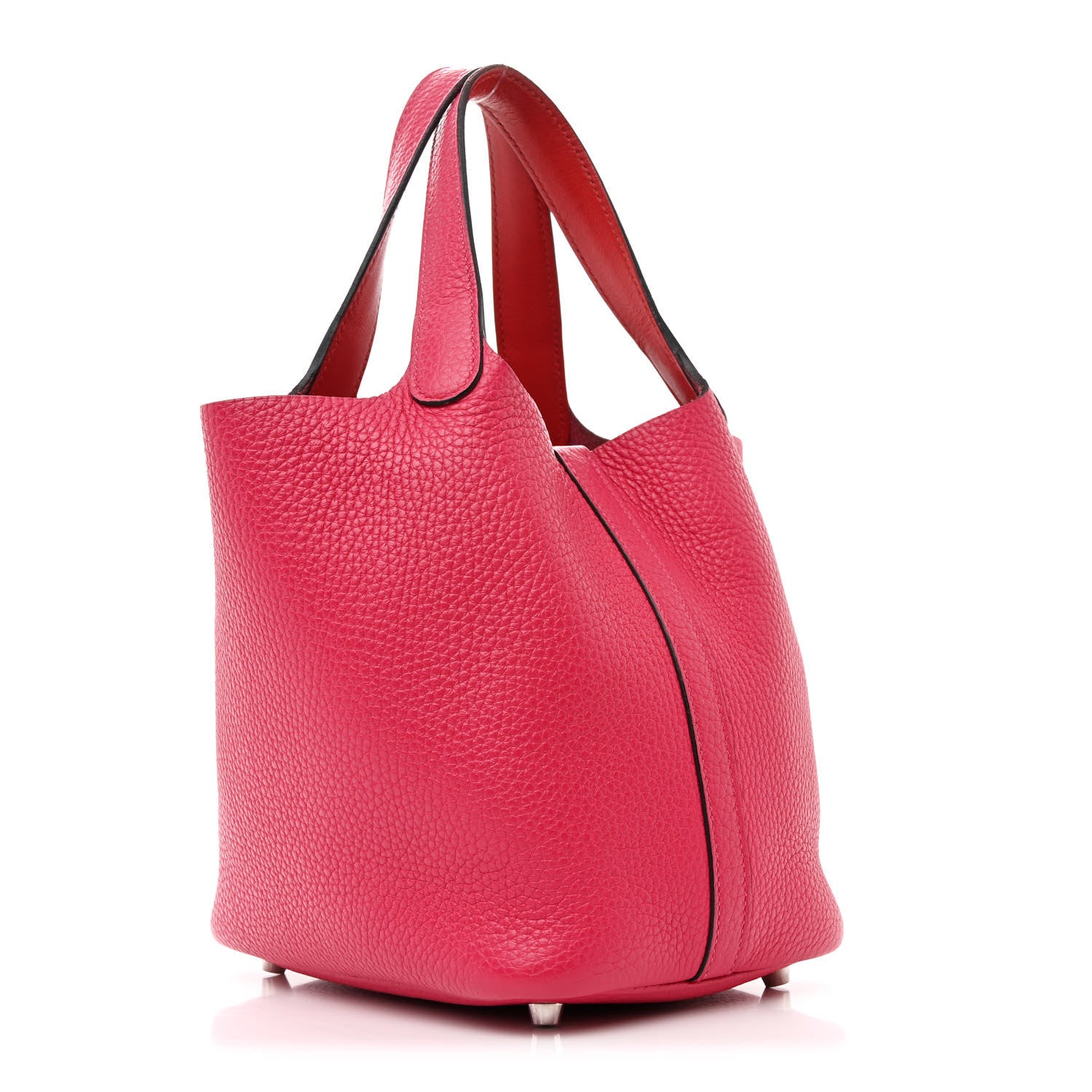 Hermes Taurillon Clemence Swift Eclat Picotin Lock 18 PM Rose Mexico Rouge De Coeur 3 of 11