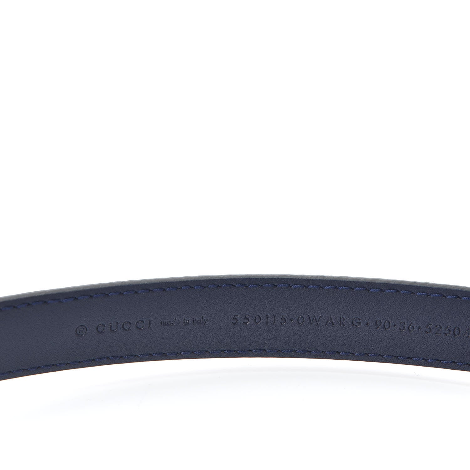Gucci Calfskin Sylvie Stripe Torchon Double G 20mm Belt 90 36 Maritime Hibiscus Red Mystic White 3 of 4