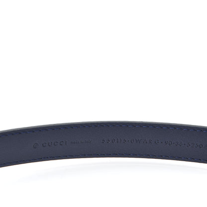 Gucci Calfskin Sylvie Stripe Torchon Double G 20mm Belt 90 36 Maritime Hibiscus Red Mystic White 3 of 4