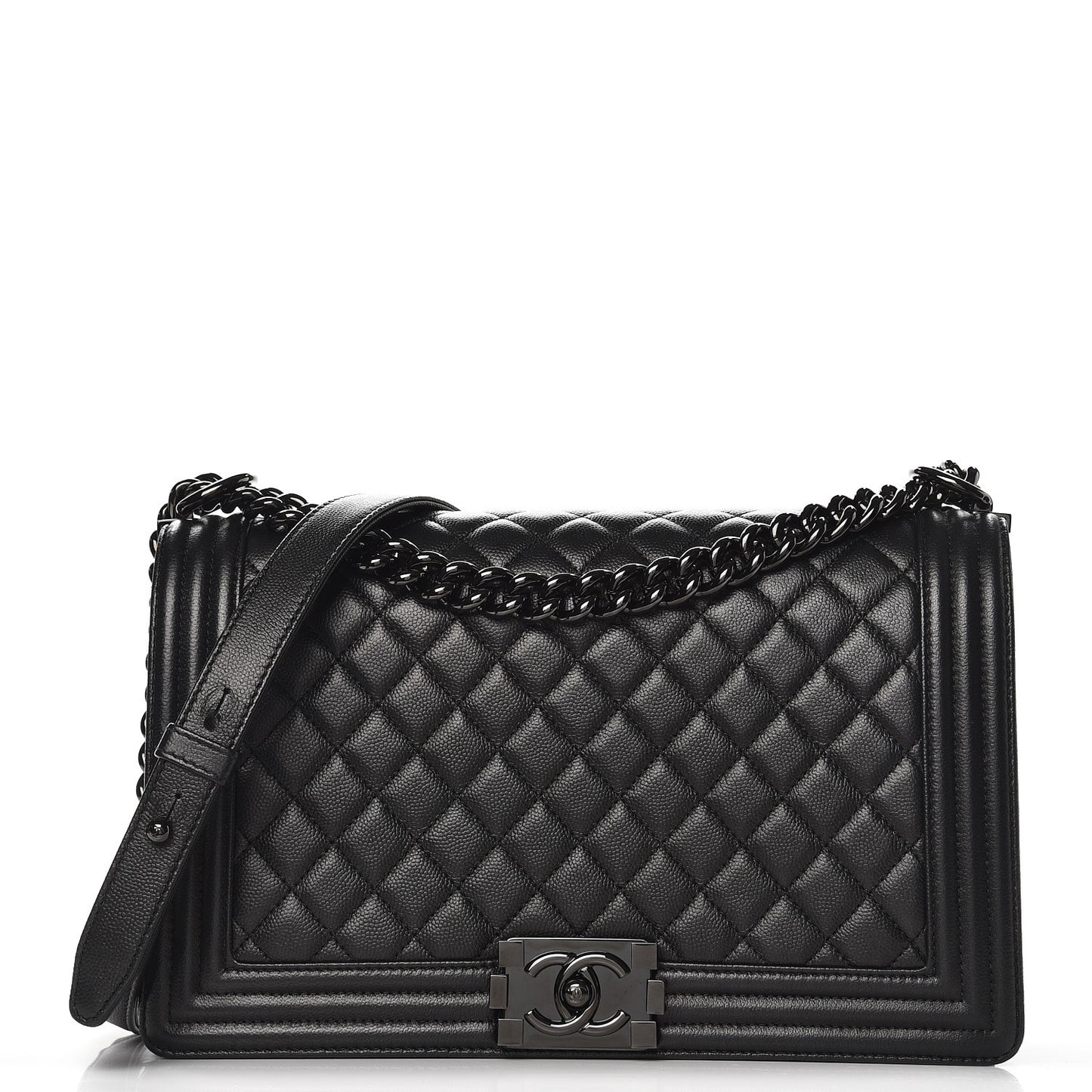Caviar Quilted New Medium Boy Flap So Black