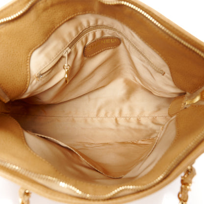 Chanel Caviar Shoulder Bag Beige 5 of 10