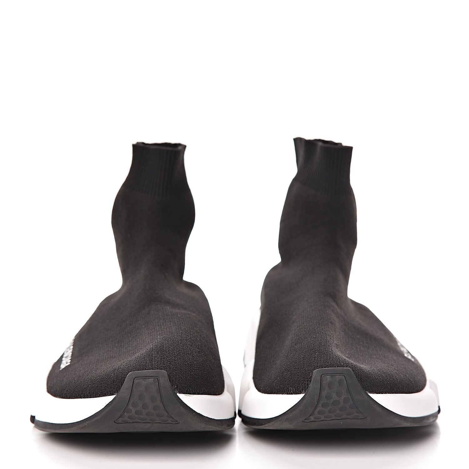 Balenciaga Neoprene Knit Womens Speed Sneakers 39 Black White 2 of 9