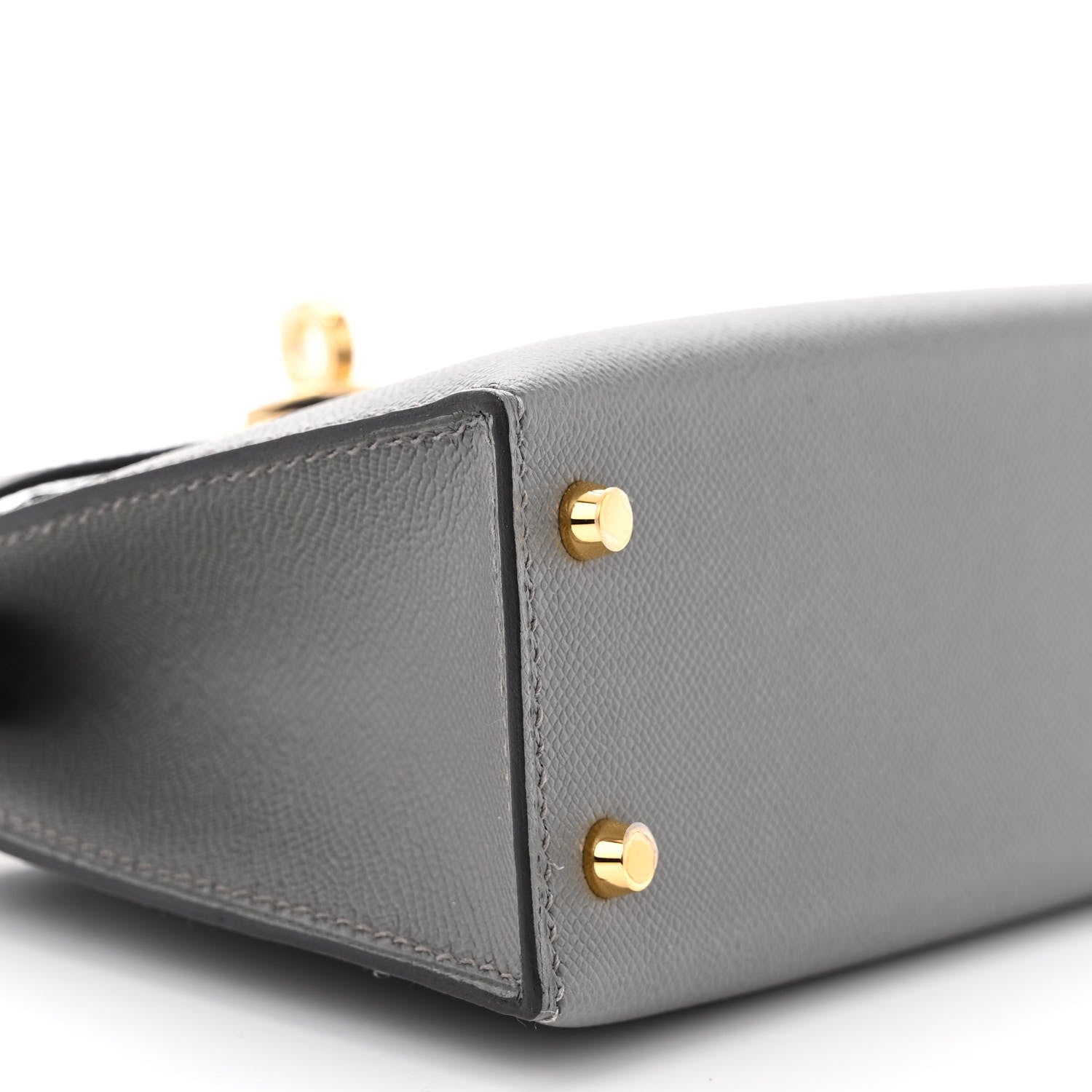 Hermes Madame Calfskin Mini Kelly Sellier 20 Gris Meyer 10 of 12