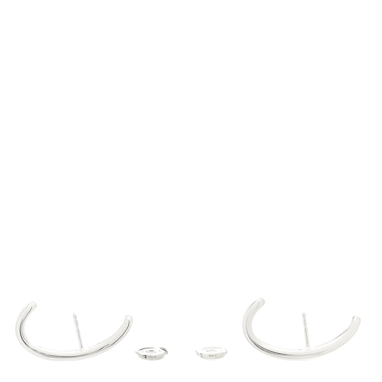 Hermes Sterling Silver Chaine D'Ancre Punk Earrings 3 of 4