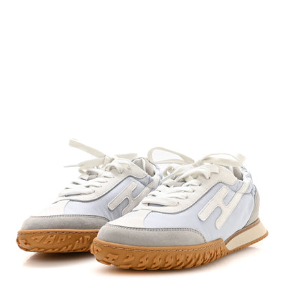 Hermes Suede Goatskin Jet Sneakers 36 Gris Arctique Blanc 4 of 9