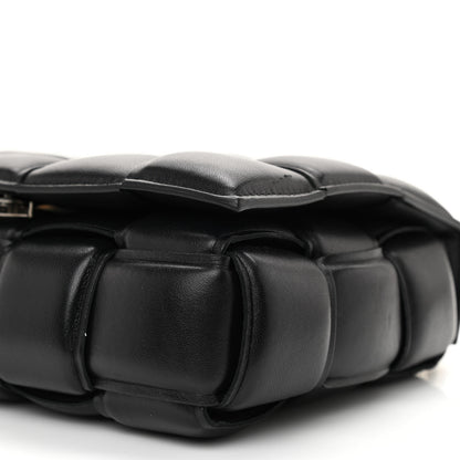 Bottega Veneta Lambskin Maxi Intreccio Padded Chain Cassette Crossbody Bag Black 8 of 9