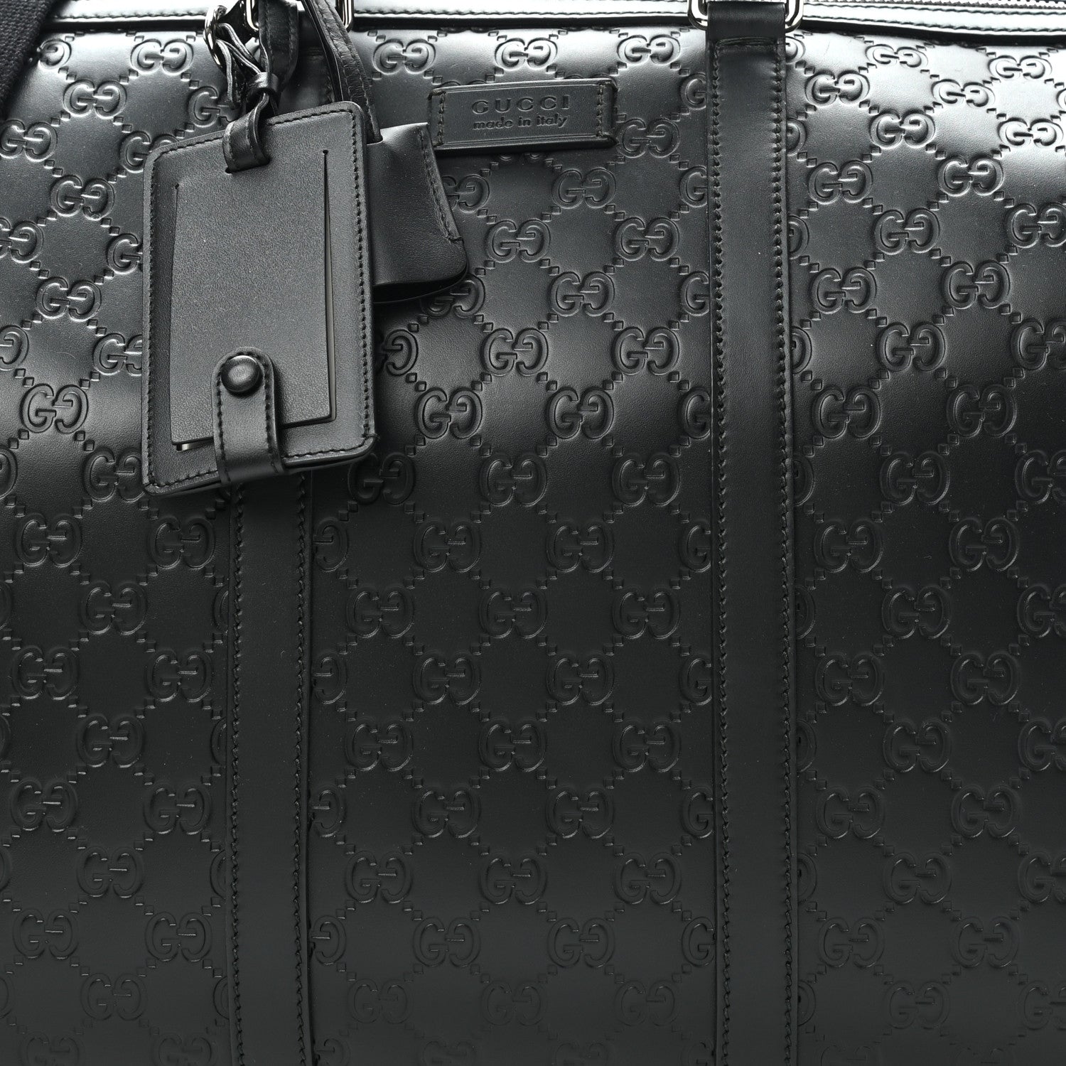 Gucci Guccissima Signature Medium Duffle Black 7 of 9