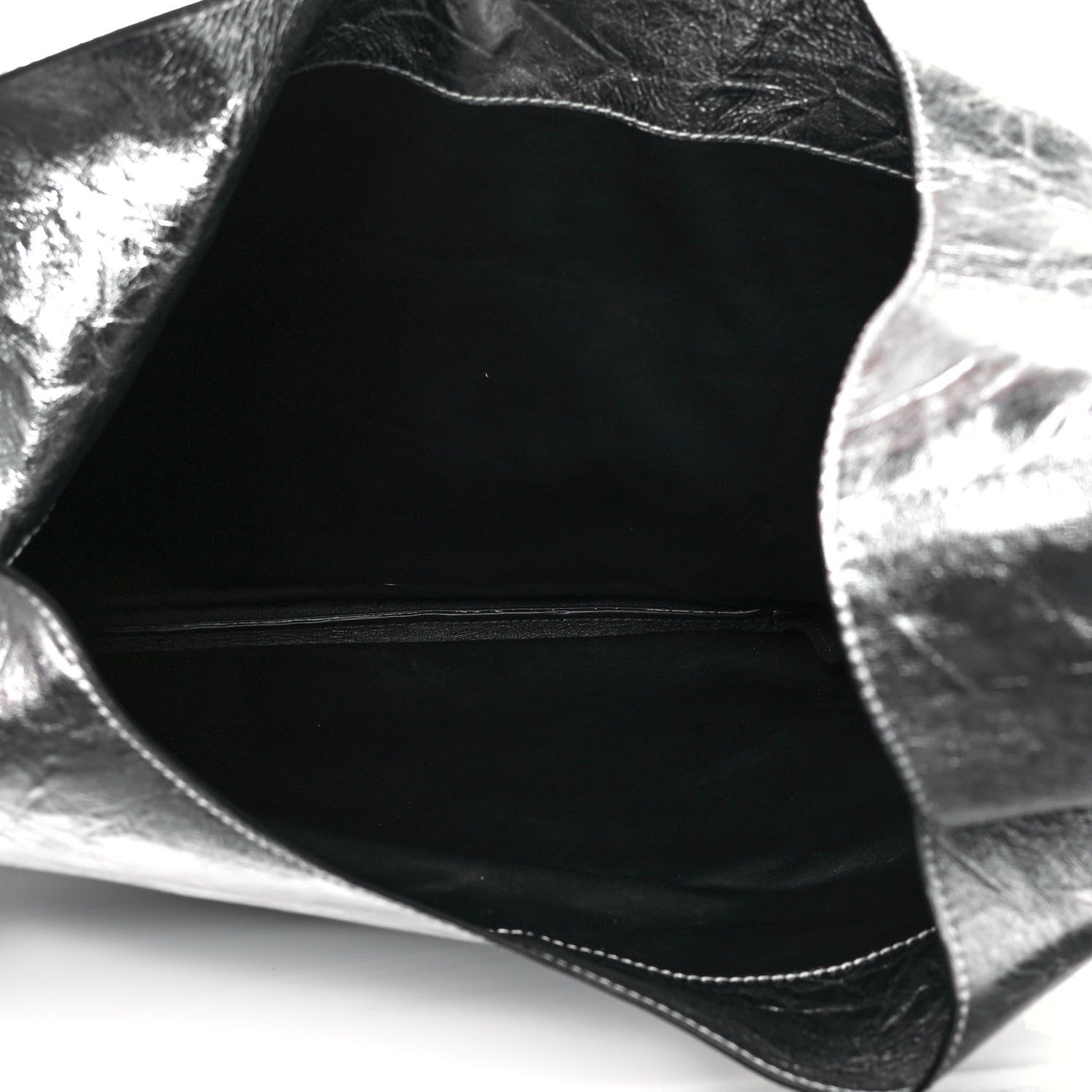 Tom Ford Metallic Calfskin Shoulder Bag Silver 5 of 10