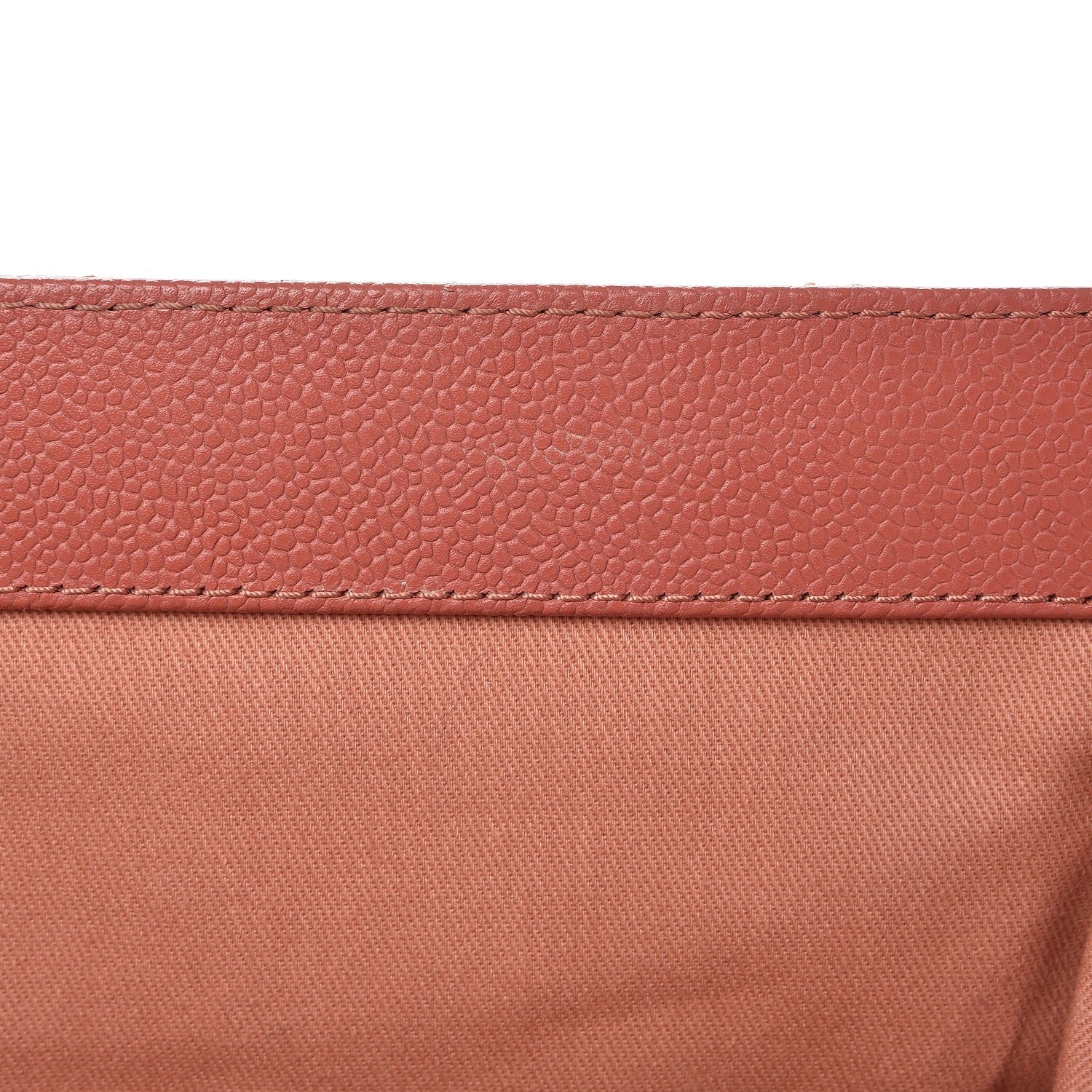Chanel Caviar Quilted CC Large Clutch Coral 8 of 9