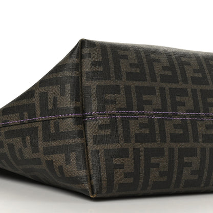 Fendi Zucca Spalmati Medium Roll Tote Tobacco Viola 8 of 9