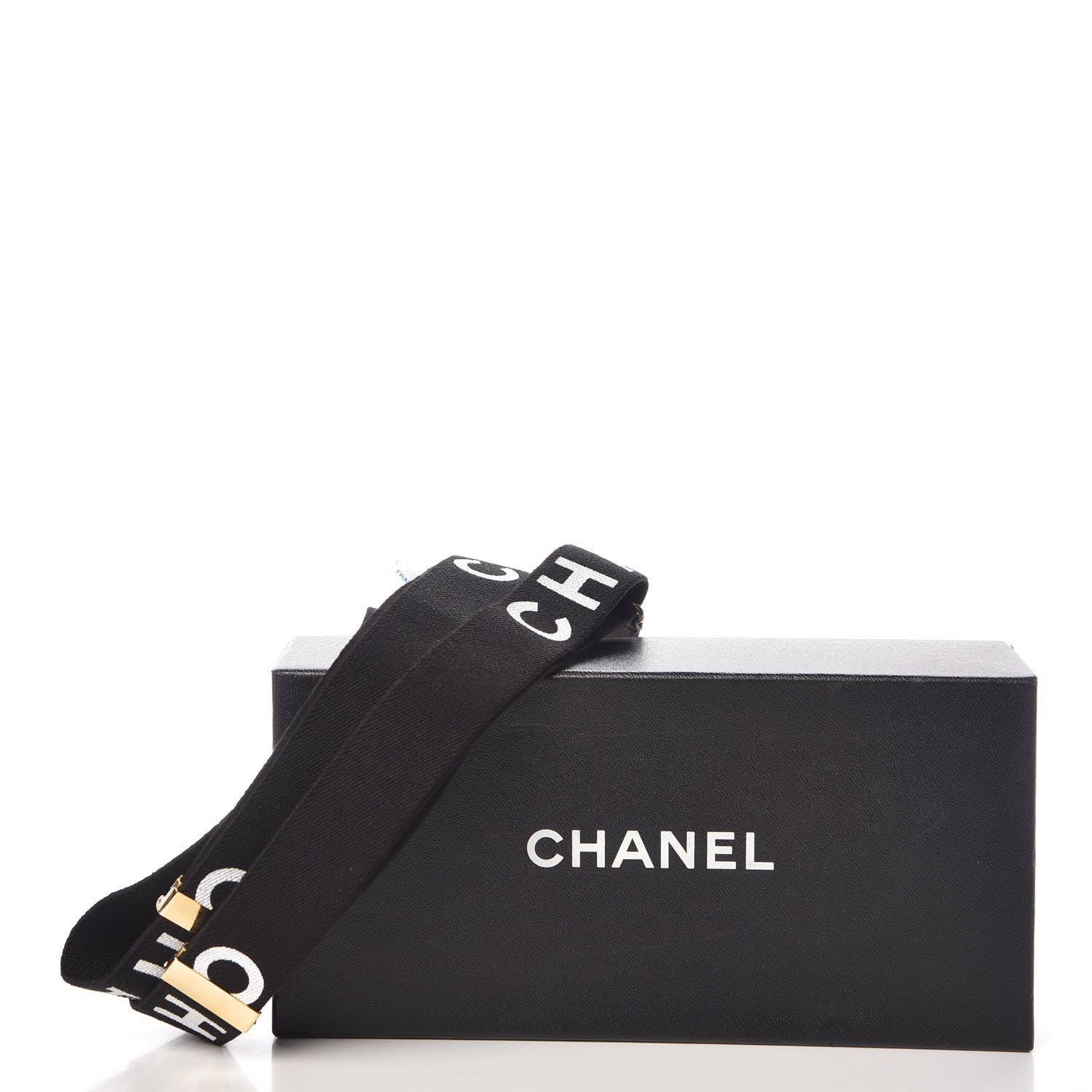 Chanel Logo Suspenders Black White 9 of 9