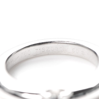 Cartier 18K White Gold Diamond .28ct C De Cartier Solitaire Ring 50 5.25 5 of 5
