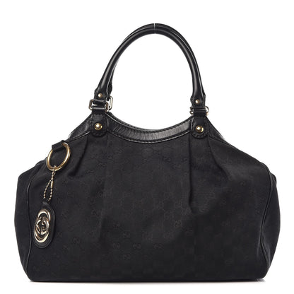 Gucci Monogram Medium Sukey Tote Black 1 of 16