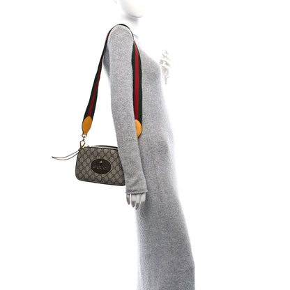 Gucci GG Supreme Monogram Web Neo Vintage Shoulder Bag Beige New Acero Crop 2 of 18