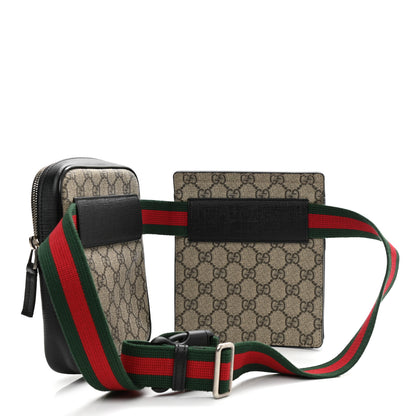 Gucci GG Supreme Monogram Web Belt Bag Dark Brown 3 of 10