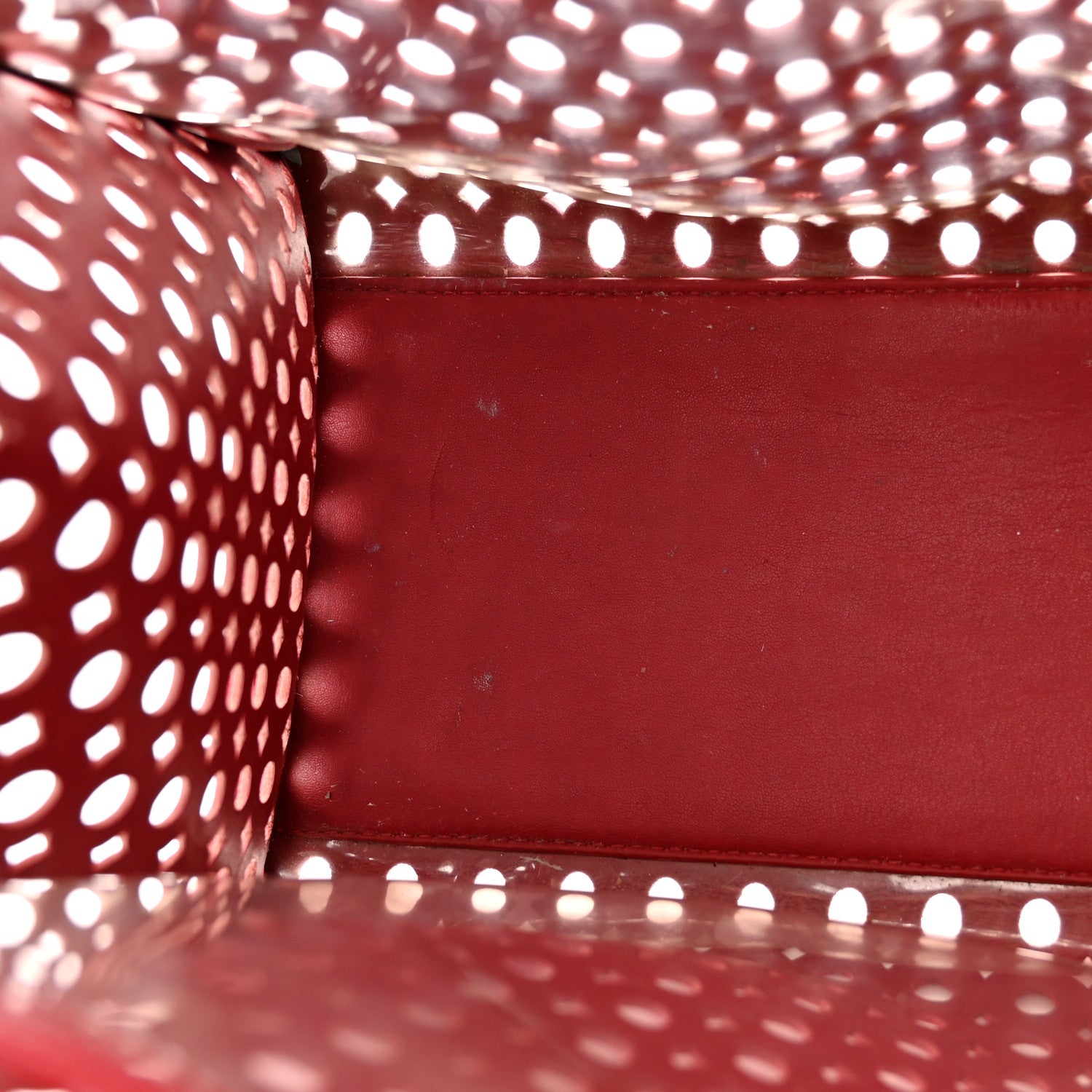 Prada Saffiano Perforated Tote Red 14 of 17