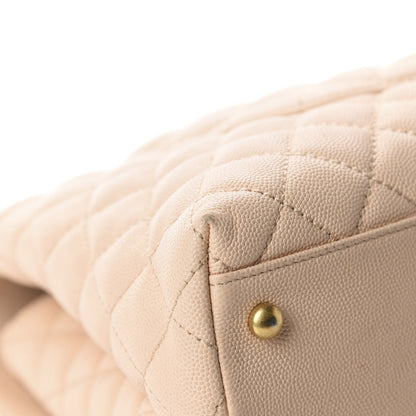 Chanel Caviar Quilted Medium Coco Handle Flap Beige 15 of 16