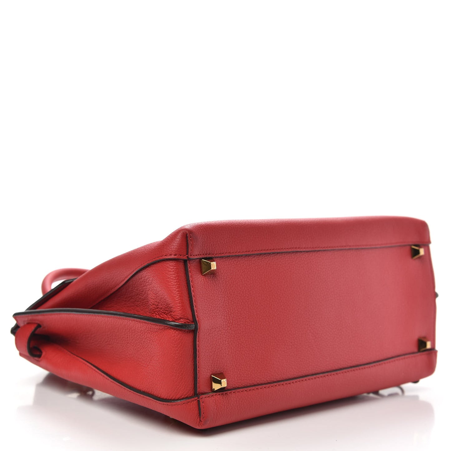 Grained Calfskin Large Milla Convertible Backpack Ruby Red
