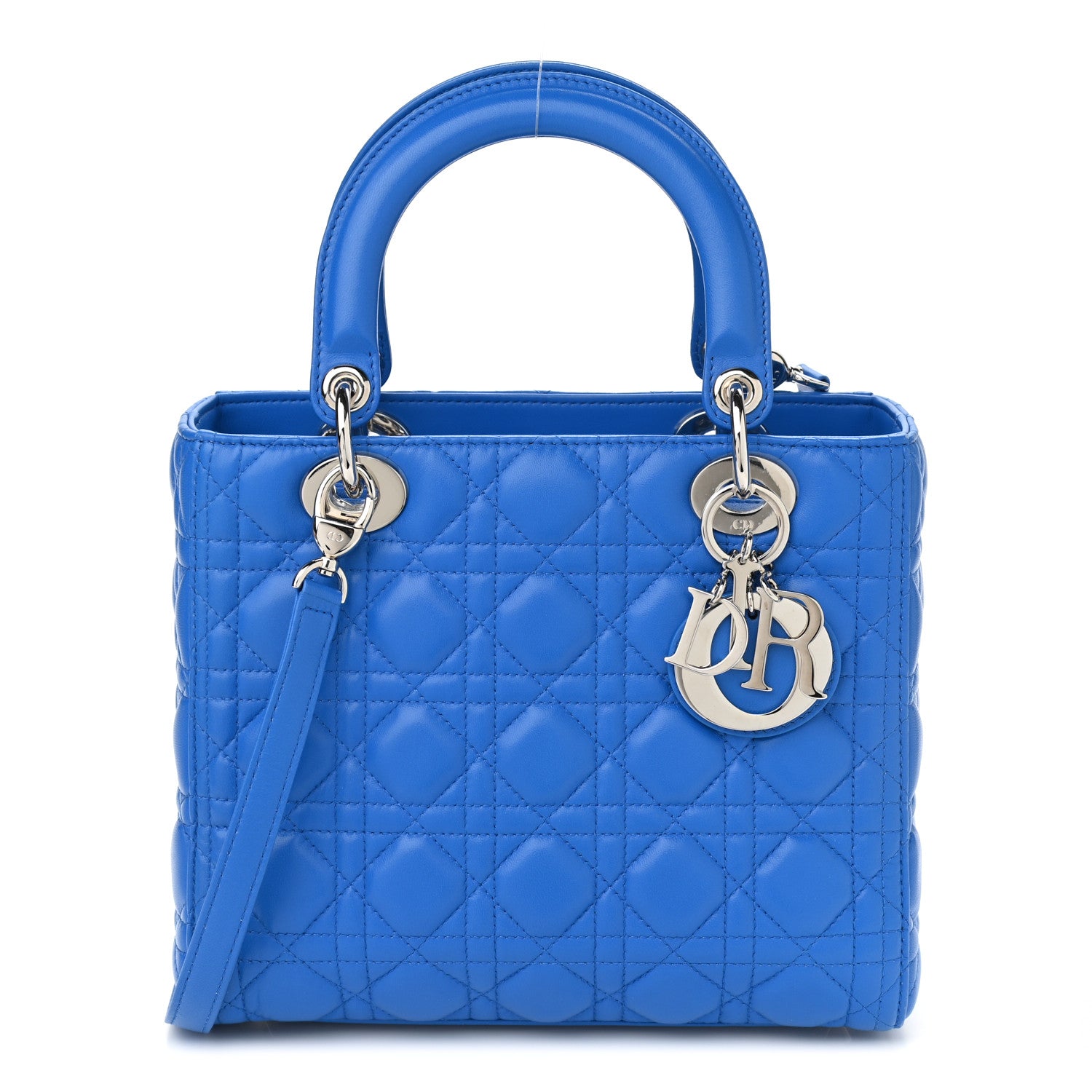 Christian Dior Lambskin Cannage Medium Lady Dior Blue Persan 1 of 11