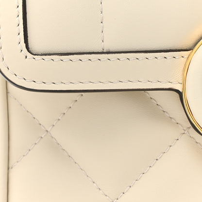 Gucci Calfskin Quilted Small Deco Shoulder Bag Mystic White 8 of 14