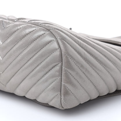 Chanel Metallic Calfskin Chevron Quilted Small Urban Spirit Backpack Silver 9 of 14