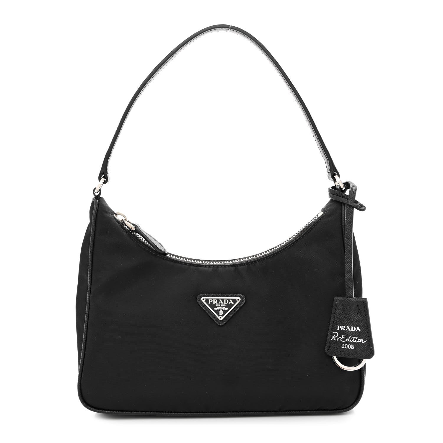 Prada Tessuto Nylon Saffiano Mini Re-Edition 2005 Bag Black 1 of 10