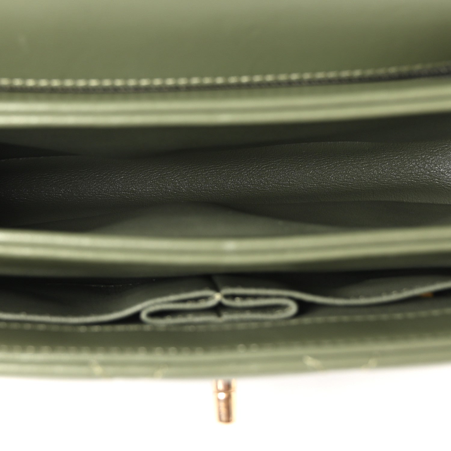Chanel Lambskin Quilted Small Trendy CC Flap Dual Handle Bag Green 4 of 10