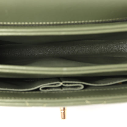 Chanel Lambskin Quilted Small Trendy CC Flap Dual Handle Bag Green 4 of 10