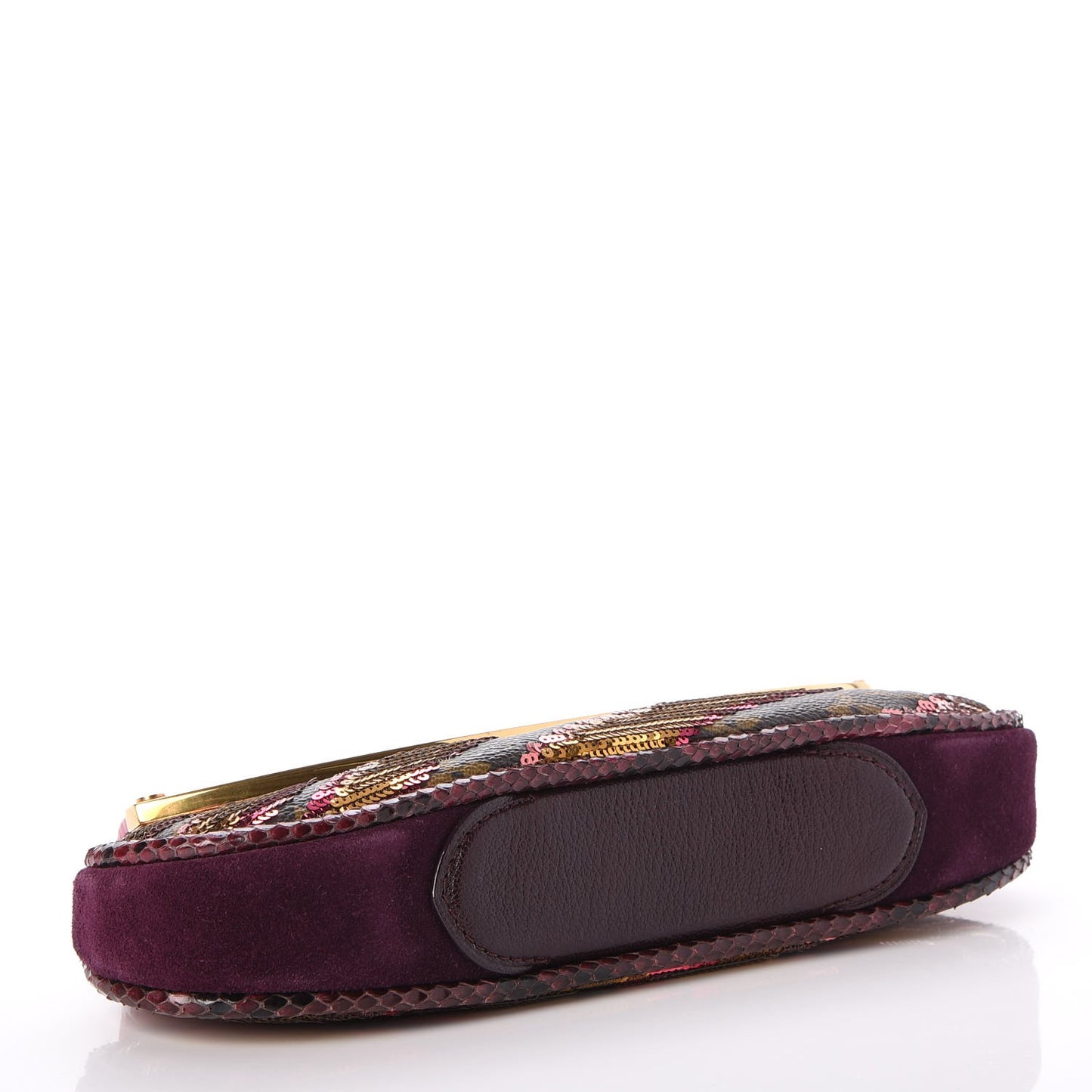 Monogram Sequins Savage Cub Clutch Rose