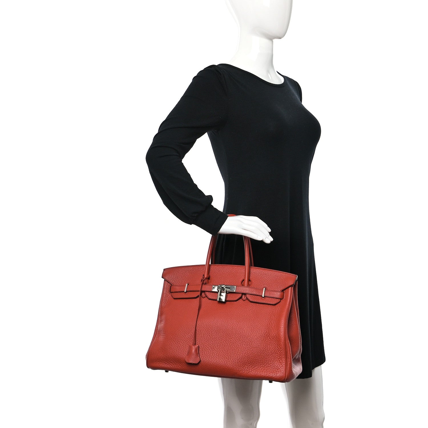 Hermes Taurillon Clemence Birkin 35 Brique 2 of 14