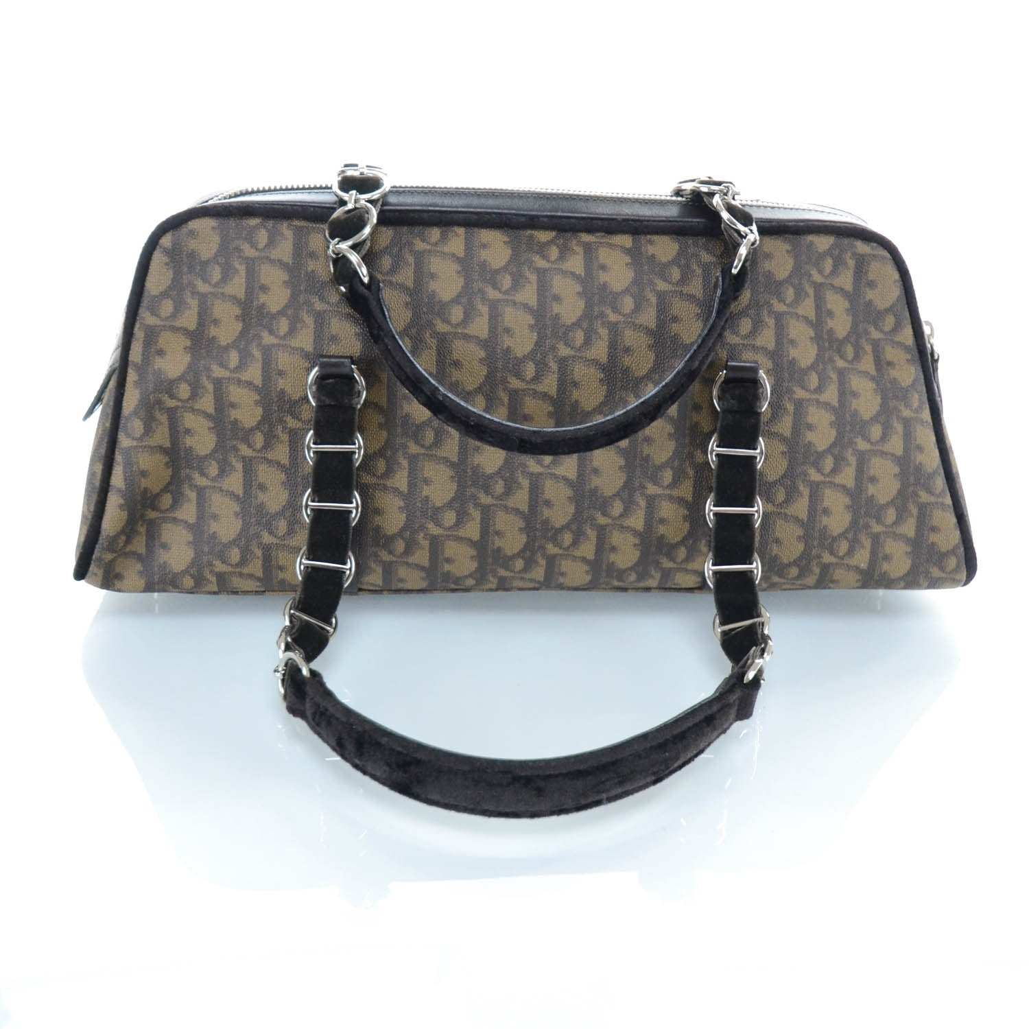 Christian Dior Monogram Trotter Romantique Zipped Tote Brown 3 of 12