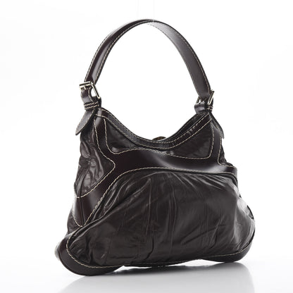 Gucci Calfskin Queen Bow Hobo Brown 3 of 10