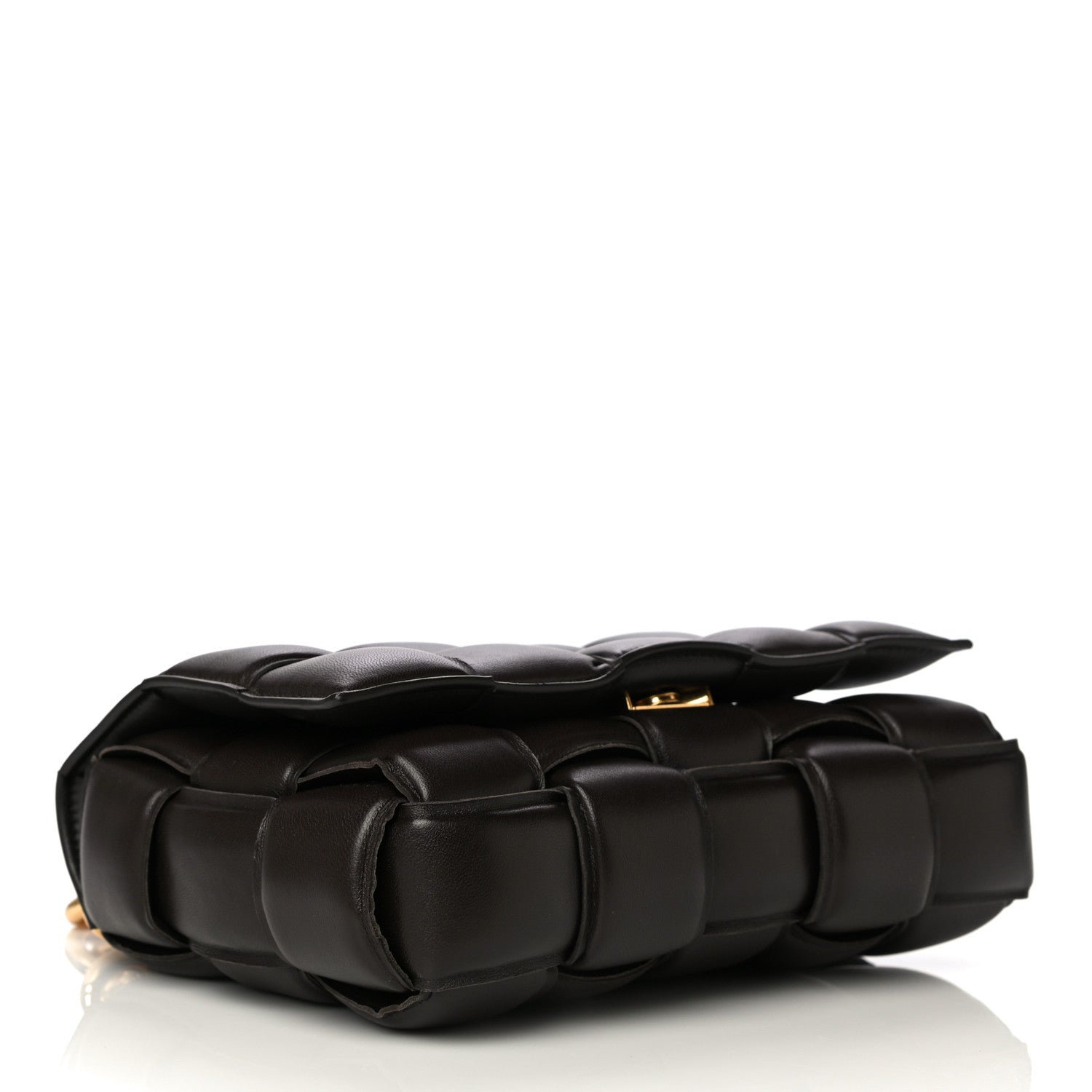 Bottega Veneta Lambskin Maxi Intreccio Padded Chain Cassette Crossbody Bag Black 4 of 18