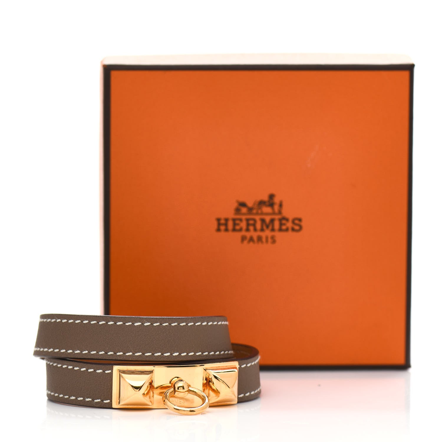Hermes Swift Rivale Double Tour Bracelet S Etoupe 4 of 4