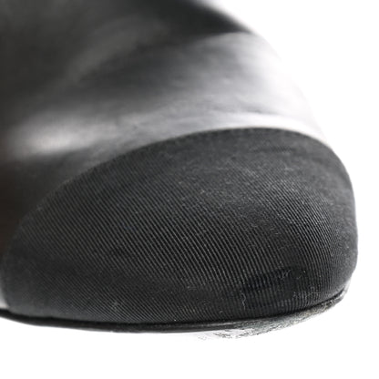 Chanel Lambskin Grosgrain Cap Toe CC Mules 39.5 Black 11 of 12