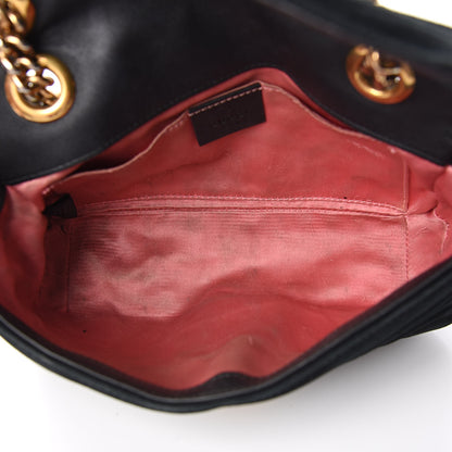 Gucci Velvet Matelasse Mini GG Marmont Shoulder Bag Black 5 of 16
