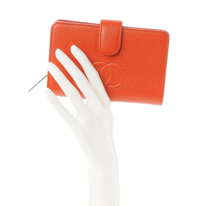 Chanel Caviar Timeless CC French Wallet Orange 2 of 10