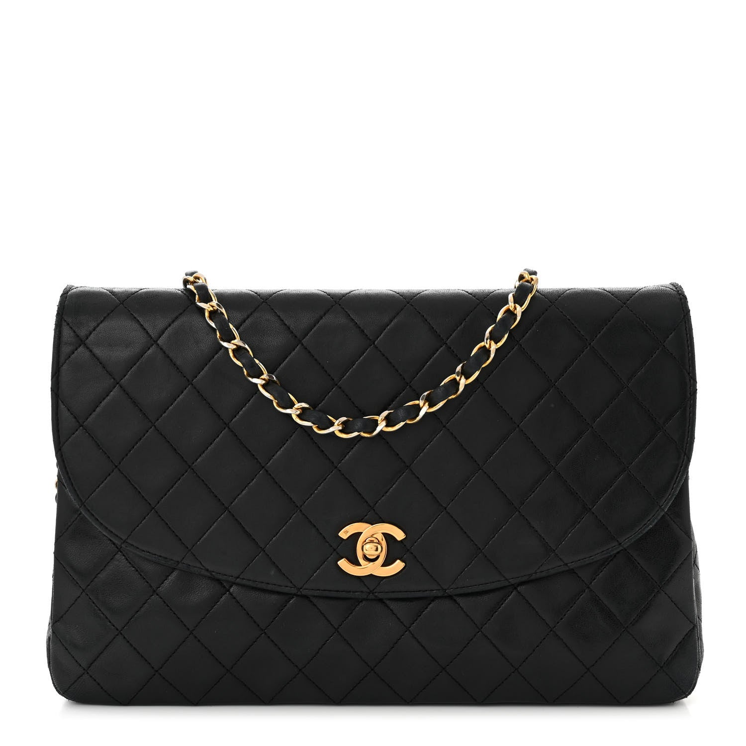 Chanel Lambskin Quilted Medium Single Flap Black 1 of 11