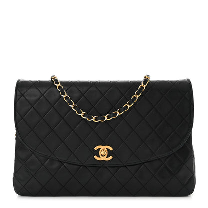 Chanel Lambskin Quilted Medium Single Flap Black 1 of 11