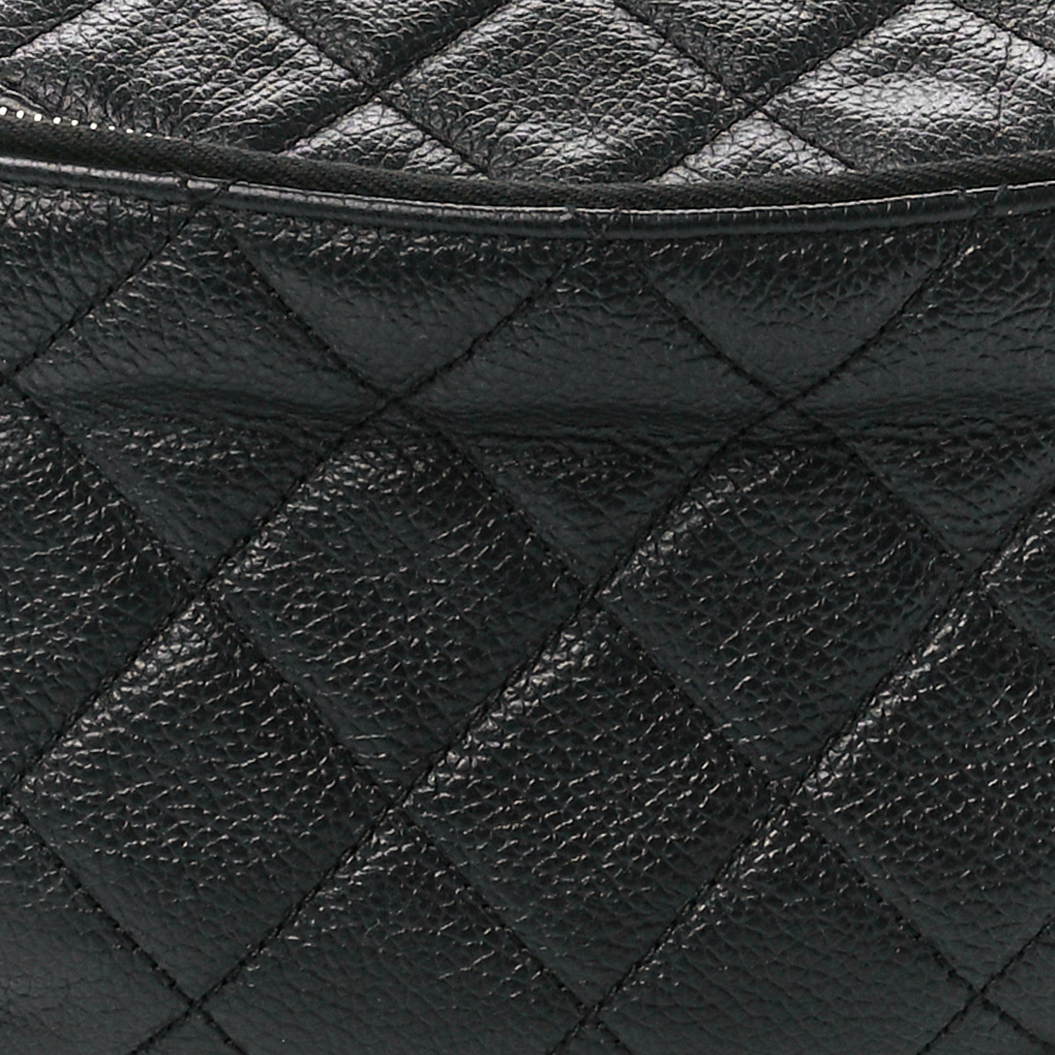 Chanel Grained Calfskin Quilted Waist Belt Bag Black 8 of 11