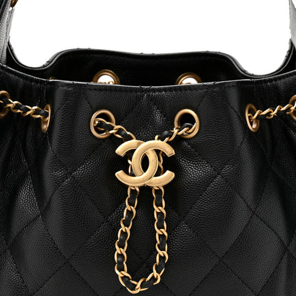 Chanel Caviar Quilted Mini Chanel 25 Handbag Black 7 of 9