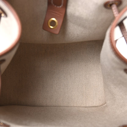 Loro Piana Cotton Canvas Laguna Backpack Natural Caramel Sugar Sun Gold 6 of 10