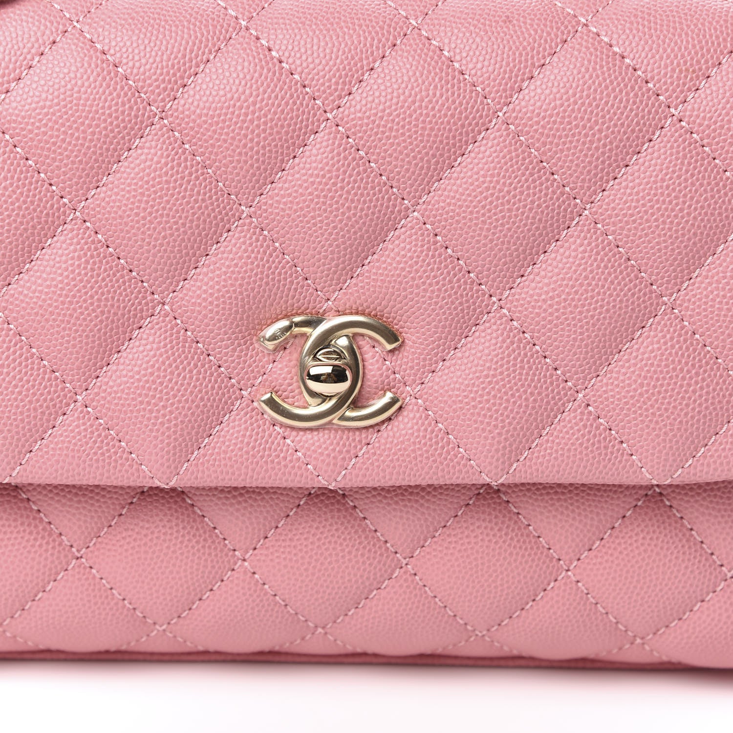 Chanel Caviar Quilted Mini Coco Handle Flap Pink 10 of 11