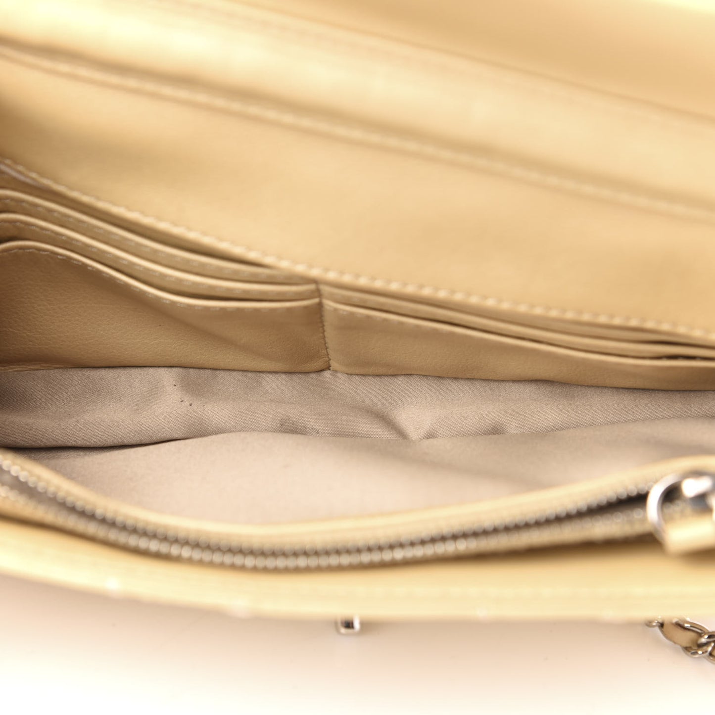 Calfskin Ultimate Stitch Flap Gold