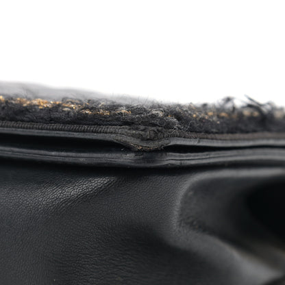 Chanel Tweed Lambskin Quilted New Medium Braided Jacket Boy Flap Black 9 of 31