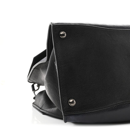 Prada Glace Calfskin Sound Tote Bag Baltico Black 9 of 10